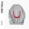 PINLI品立秋季新款男士圆领烫钻笑脸休闲套头卫衣BG223309036 商品缩略图6