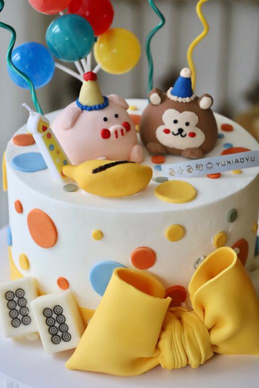 可爱猪可爱猴（麻将蝴蝶结） 商品图2