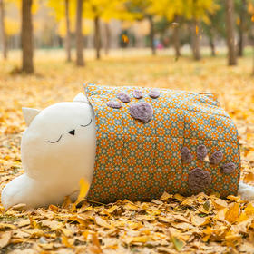 太阳花藏猫猫系列多功能靠包沙发床头靠枕