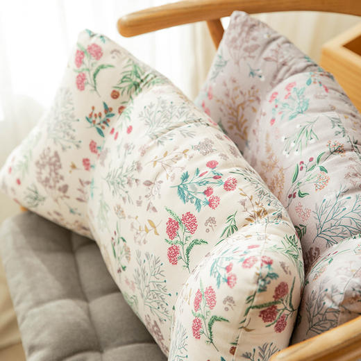 雅蕊系列护腰靠办公居家柔软布艺腰枕 商品图3