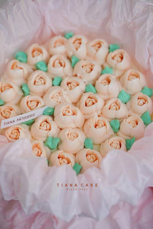 【简约奶油款】粉色奶油花束蛋糕 商品图2