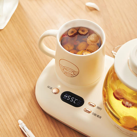 【小程序】小熊养生壶 YSH-D08D3 米黄色 壶盖+玻璃壶身+底座+陶瓷杯 商品图8