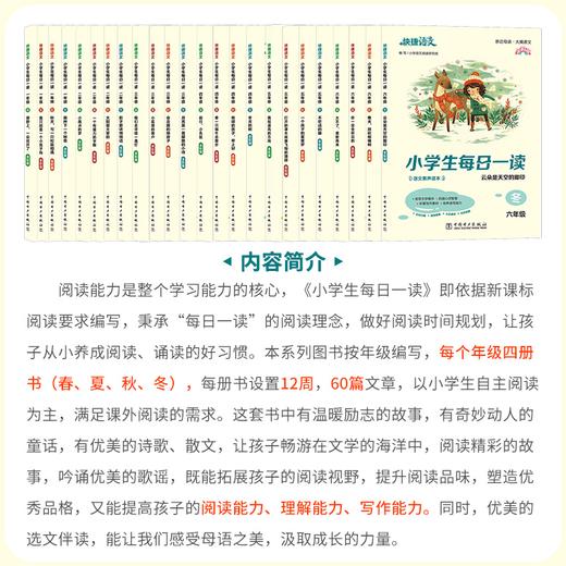快捷语文 每日一读全彩版4本 商品图1