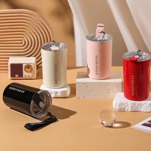 杯具熊咖啡随手杯吸管保温杯BJX-20 商品图5