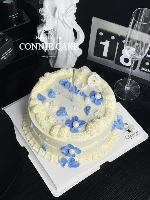 【1258】复古蓝色花花 商品图2