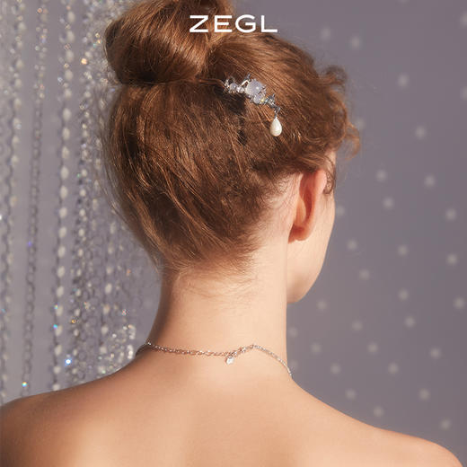 ZEGL设计师新中式星月古风发簪女简约现代日常高级感发饰发钗簪子 商品图5