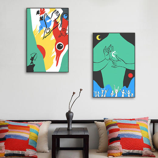 多喜爱 高清数码布艺装饰画 新潮国风神话故事 抽象系列 cs 商品图3