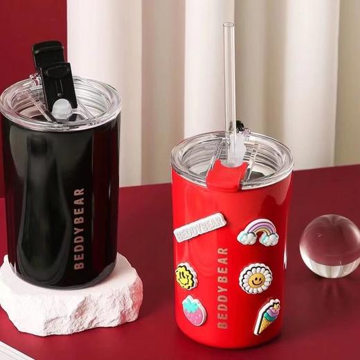 杯具熊咖啡随手杯吸管保温杯BJX-20 商品图3