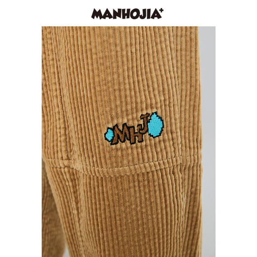 马拉丁潮牌漫画家儿童裤子冬新品粗条灯芯绒复古街头萝卜长裤 商品图3