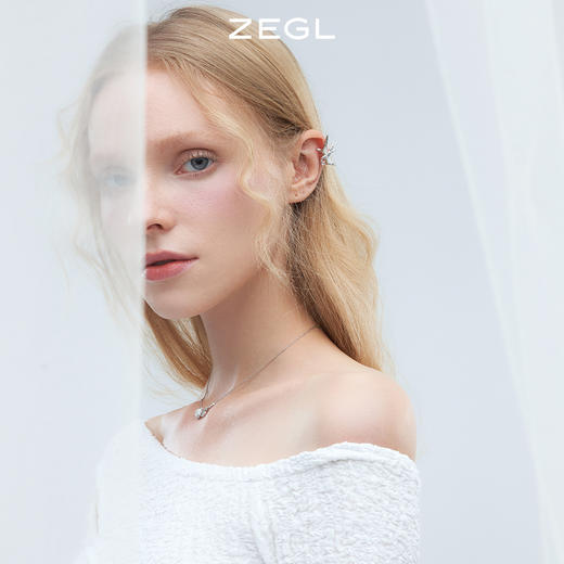ZEGL设计师棉棉秋语系列棉花耳环女流苏耳钉耳骨夹燕子耳夹耳饰品 商品图1