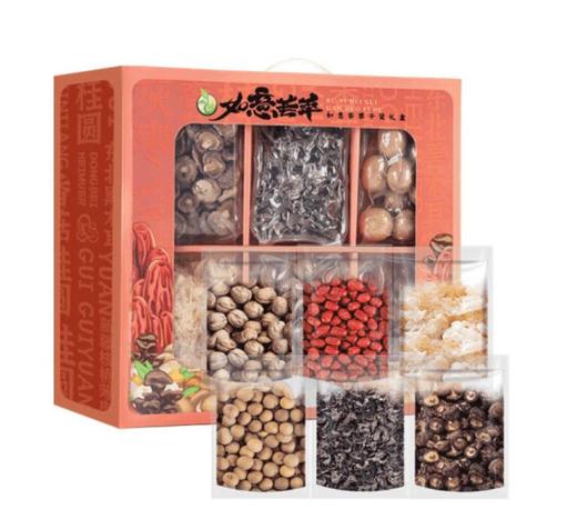 禾煜 如意荟萃干货礼盒850g 黑木耳香菇银耳枣南北干货 年货礼盒 商品图1