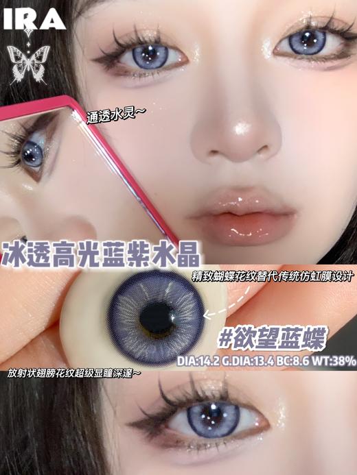 IRA 美瞳半年抛 欲望蓝蝶 直径14.2mm着色13.4mm 商品图5