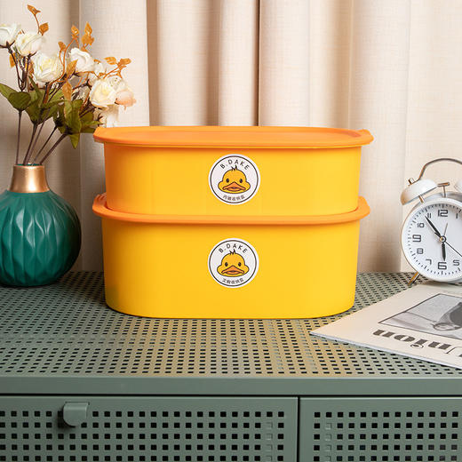 「三件套盒」黄鸭款内衣收纳盒 分格内裤文胸袜子收纳整理盒分类储物柜盒三件套 商品图3