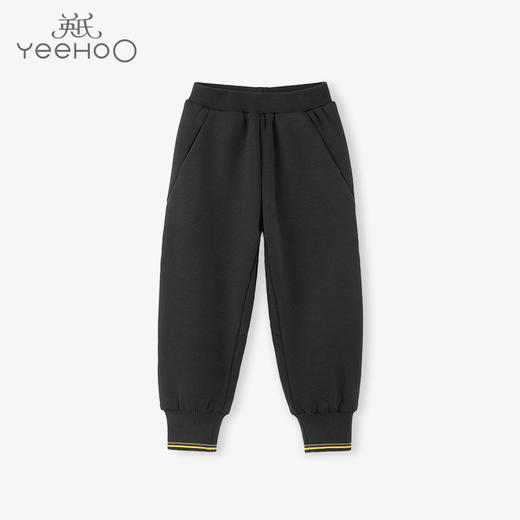 英氏-童衣类（冬）F2新针长裤黑色90CM 商品图0