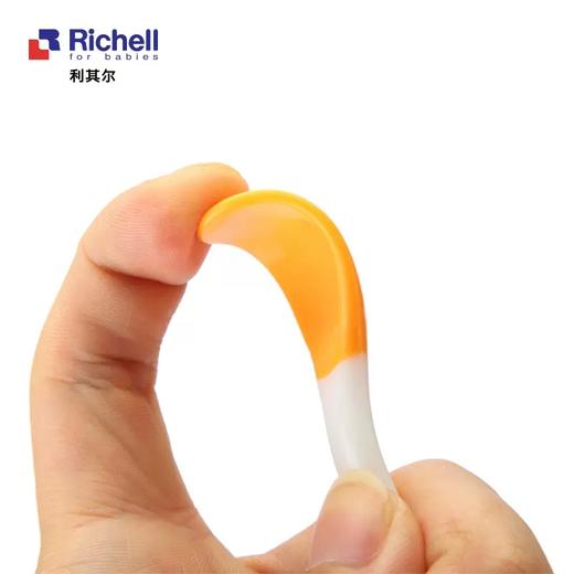 Richell利其尔婴儿勺子宝宝辅食软/硬勺喂养用长柄勺便携带盒装 商品图2