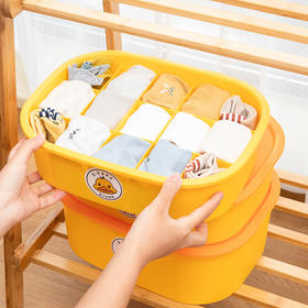 「三件套盒」黄鸭款内衣收纳盒 分格内裤文胸袜子收纳整理盒分类储物柜盒三件套