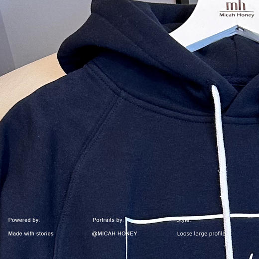 新款百搭假两件加厚加绒连帽卫衣 商品图4