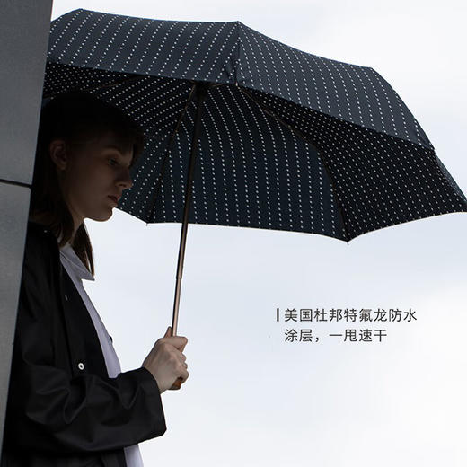 珍妮花 雨伞 Janefer珍妮花经济时尚三折雨伞一甩即干经典波点男女超涂层 商品图2