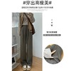 【休闲时尚 单扣直筒西装款 摩根丝面料】灰色拖地西裤阔腿裤子女秋冬加厚休闲垂坠感直筒裤显瘦显高遮腿百搭 商品缩略图0