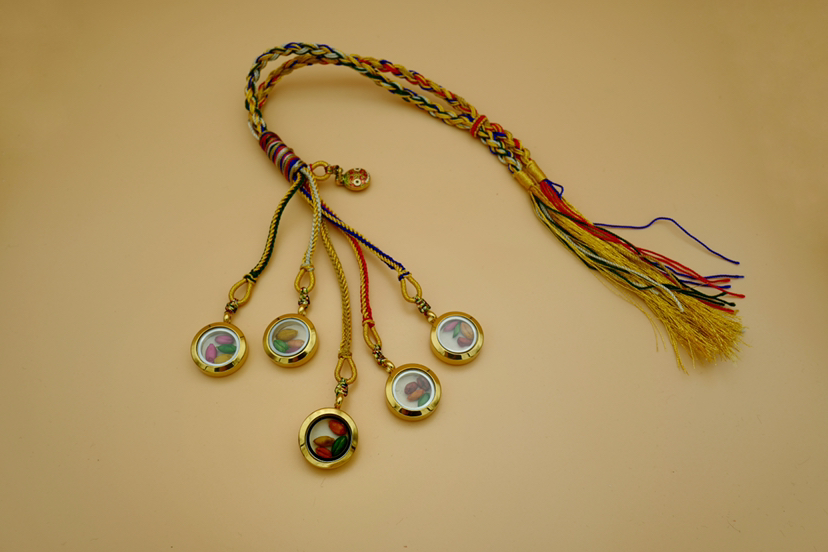 西藏小唐卡·五方财神· 之“财神之眼”车挂、挂件