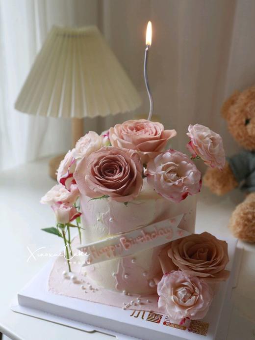 鲜花蛋糕6（图片为5寸加高定制效果图） 商品图1