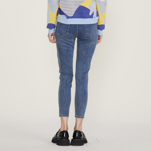 谜底2022冬季新款紧身铅笔裤女时尚百搭小脚九分牛仔裤224MK1625 商品图2