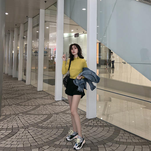 <曾小咸推荐>长袖t恤上衣潮内搭堆堆领 商品图7