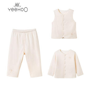 英氏-内衣类（秋）F2彗暖蚕丝对襟奶油乳酪80CM