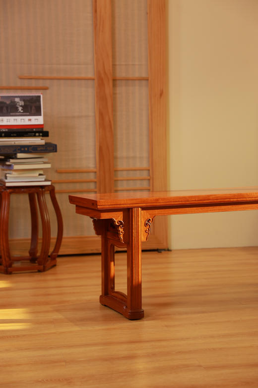 红桥红  家具严选  缅甸花梨(大果紫檀）  【120 恭王府夹头榫条凳】 商品图3