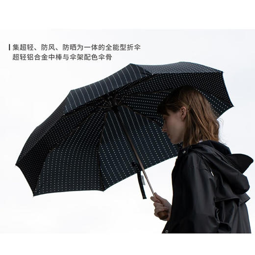 珍妮花 雨伞 Janefer珍妮花经济时尚三折雨伞一甩即干经典波点男女超涂层 商品图0