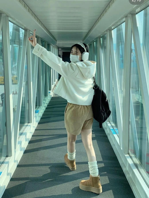 【女款】河南桑坡周冬雨mini厚底1.5cm/3cm /5cm羊皮毛一体雪地靴 商品图10