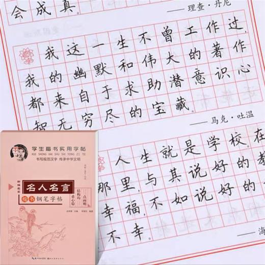墨香中国田英章楷书硬笔临摹字帖入门基础训练钢笔楷书字帖成年男生女生字体漂亮书法小学楷体初中高中生古诗词大学生成人正楷字帖 商品图1