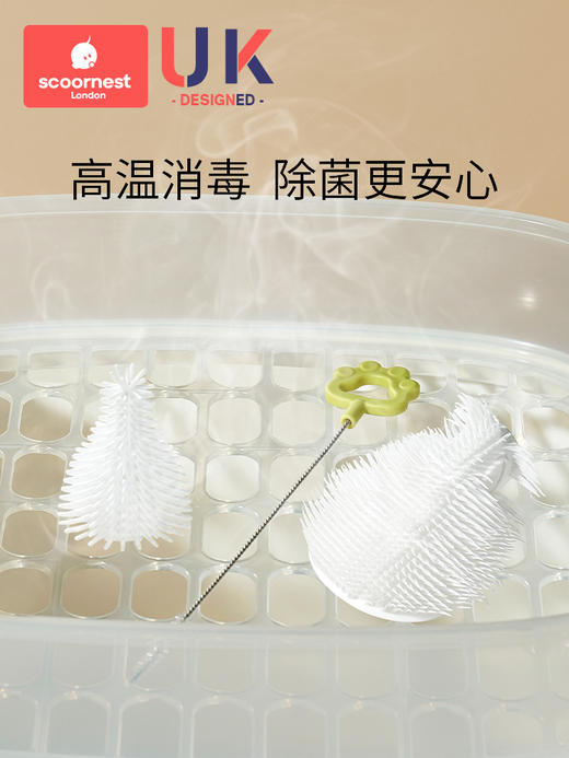 科巢硅胶奶瓶刷新生婴儿专用奶嘴刷吸管刷便携式涮子清洁刷清洗刷套装 商品图4