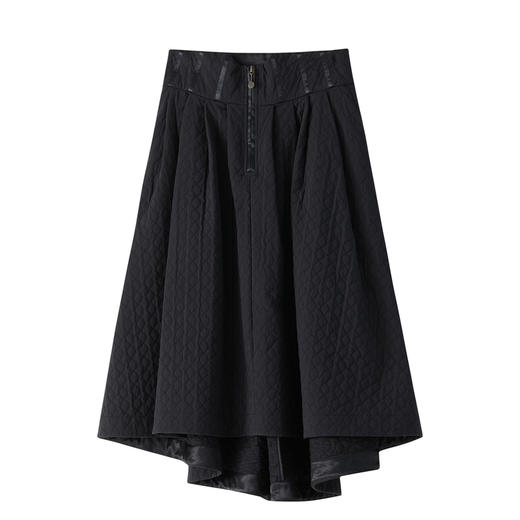 谜底2022冬季新款半身裙女复古裥棉A型高腰半裙中长裙224MB1673 商品图4