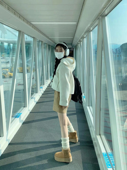 【女款】河南桑坡周冬雨mini厚底1.5cm/3cm /5cm羊皮毛一体雪地靴 商品图12