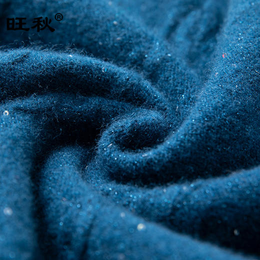 简约纯色，中长款羊毛衫羊毛连衣裙系带毛衣裙WY-G5323 商品图4