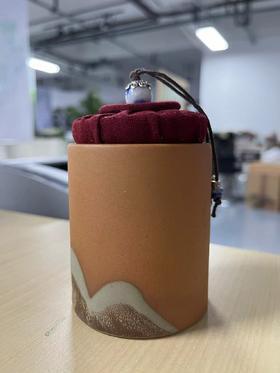 远山茶叶罐直筒（姜黄）