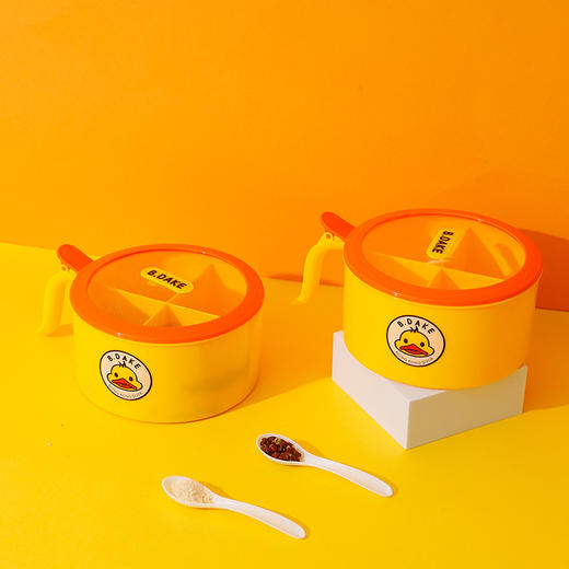 「一盒四格！一勺一格」黄鸭款四格一体调味盒 厨房PP收纳盒味精家用佐料盐罐糖调料瓶用品 商品图3