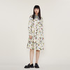 谜底2022冬季新款复古X型印花连衣裙时尚感领结设计长裙224ML1696 商品缩略图0