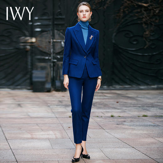 IWY/秋冬羊毛西装套装高端女装新款女高级感职业装气质工作西服CP1705 商品图0