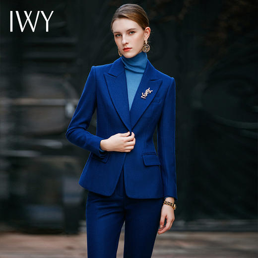IWY/秋冬羊毛西装套装高端女装新款女高级感职业装气质工作西服CP1705 商品图2