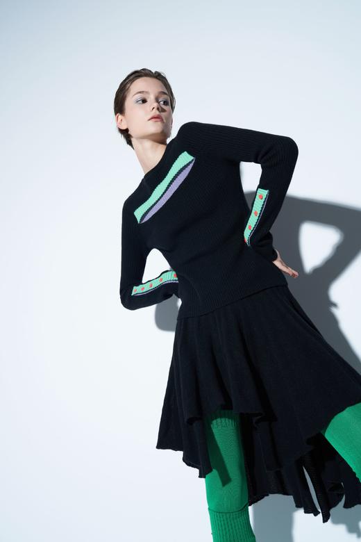 鱼尾百搭羊绒半裙 商品图0