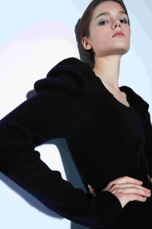 宫廷袖羊绒女裙 商品图0