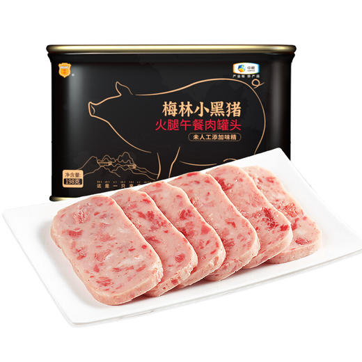 【超值特惠】中粮梅林小黑猪午餐肉罐头198g 商品图4