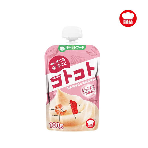 日本网红地狱厨房咕噜酱肉泥奶昔湿粮餐包成幼猫补水零食100g*1袋 商品图0