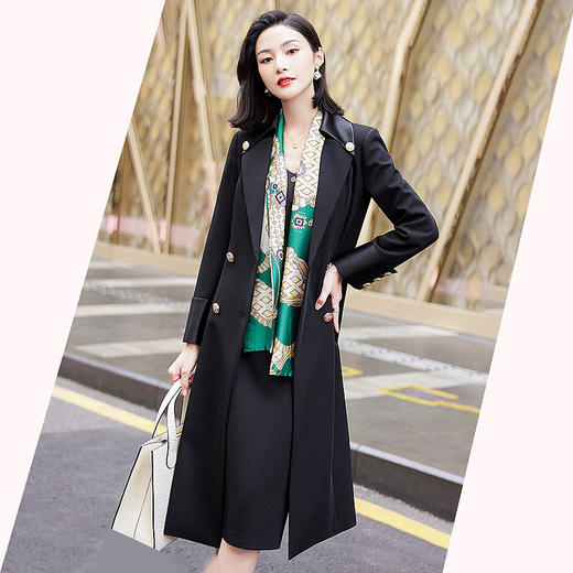 时尚气质中长款西服风衣XZ-HYN9910 商品图1