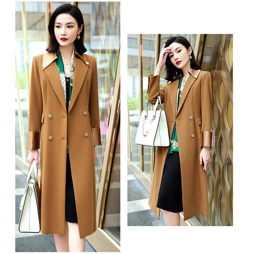 时尚气质中长款西服风衣XZ-HYN9910 商品图0