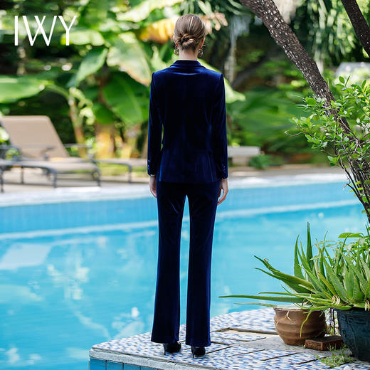 IWY/秋冬季新款金丝绒西装套装女时尚修身职业装高端西服时尚宴会礼服CP1680 商品图3