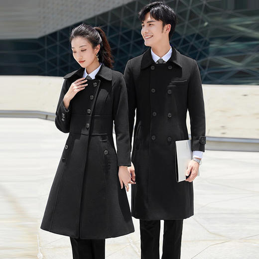 职业风大衣中长款空姐气质售楼部工装毛呢外套XZ-20662 商品图1