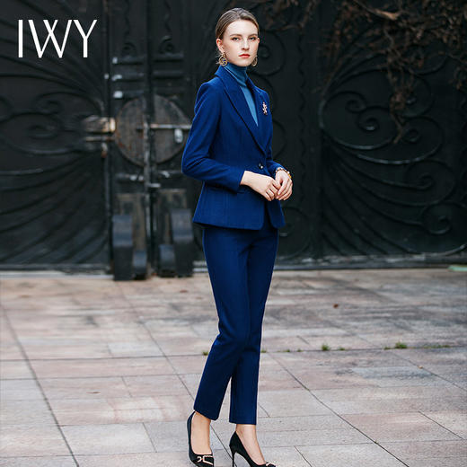 IWY/秋冬羊毛西装套装高端女装新款女高级感职业装气质工作西服CP1705 商品图4